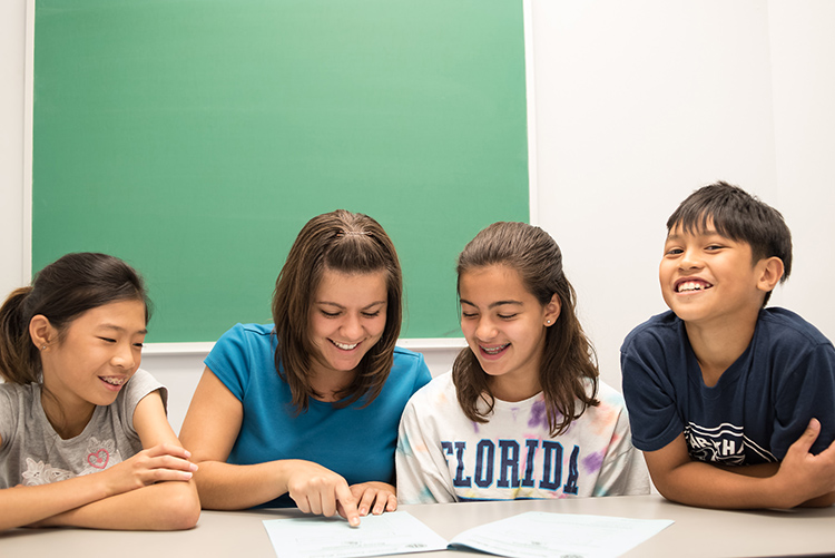 groups of students studying